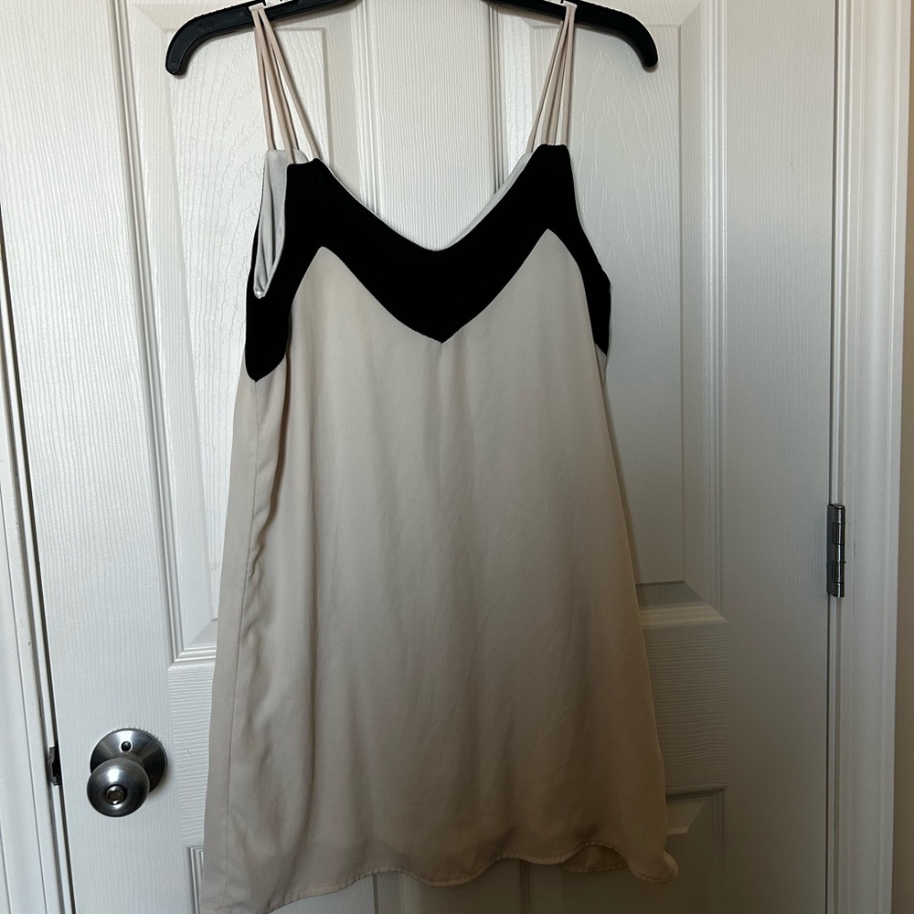 Sage Black and Cream Women's Dress